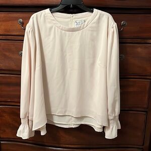 Beautiful Dainty Jewells blouse, cream colored, size 4X
